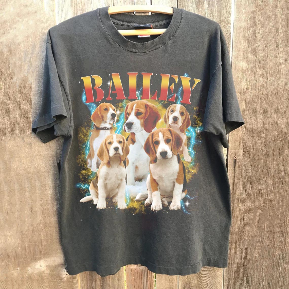 Personalized Bootleg Pet Vintage Photo Tee For Pet Lover Gift