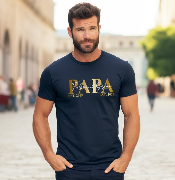 Custom Papa Sweatshirt Hoodie With Kids Name For Father's Day Gift