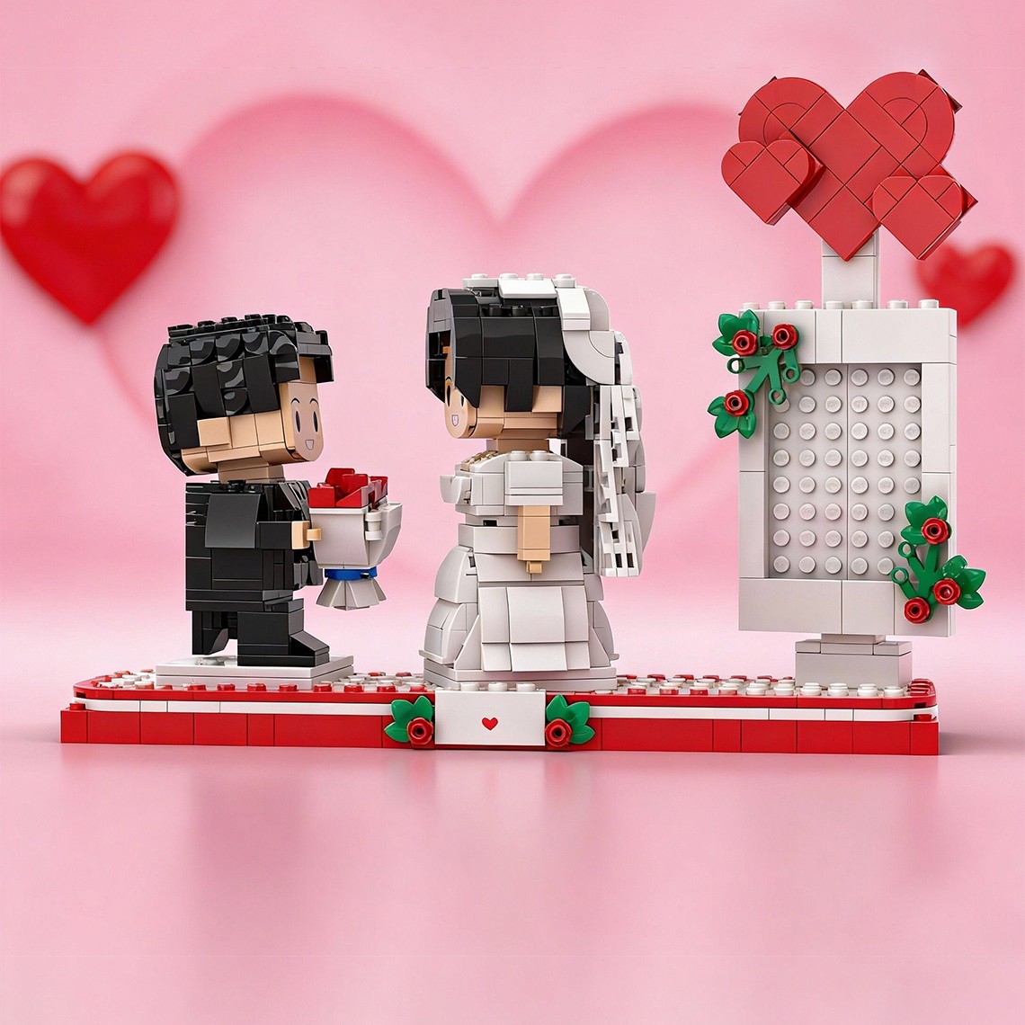 Custom Photo Portrait Building Blocks Figure,Creative Family Building Blocks Set,Custom Photo Puzzle for Wedding,Lovers or Families, Personalized Valentines Day Gifts