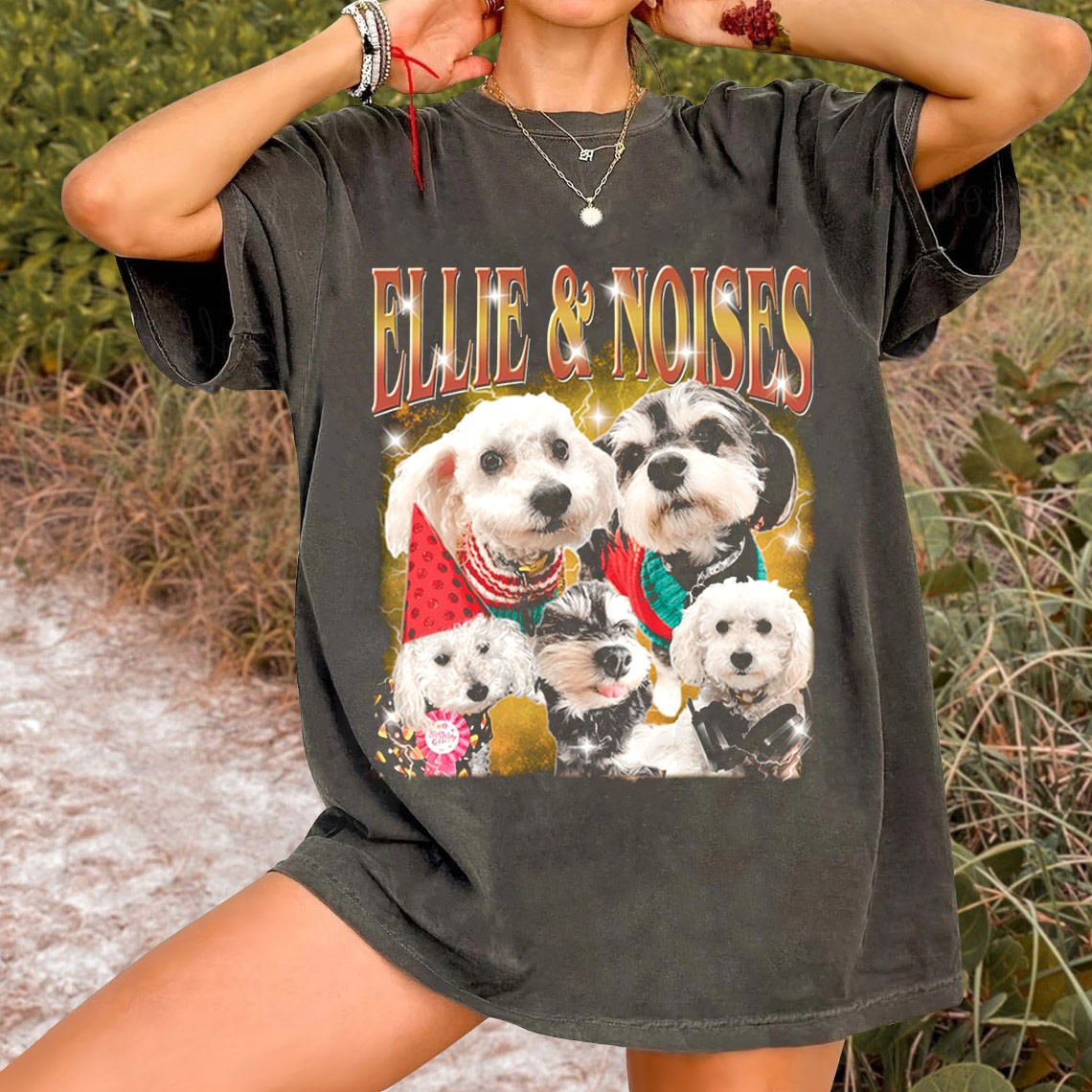 Personalized Bootleg Pet Vintage Photo Tee For Pet Lover Gift