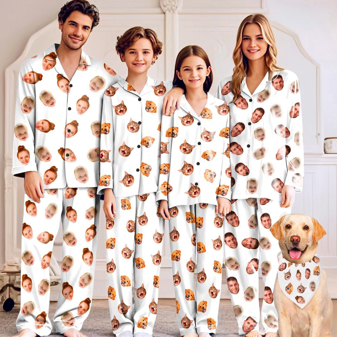 Custom Pajama Pants, Personalized Pet Face Pajamas