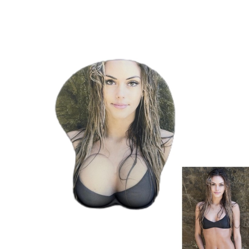 Custom Face Funny 3D Mouse Pad With Wrist Rest, For Couple, Coworker Troll, Personalized Gaming Play Mat Gift, Anniversary Gift For Husband