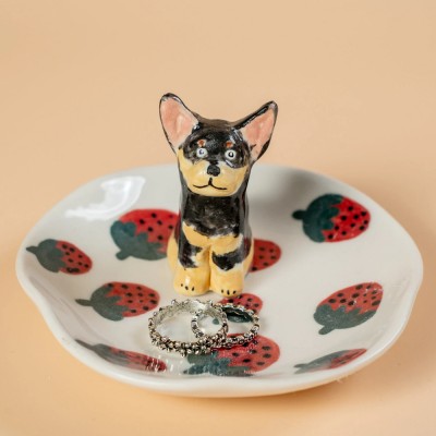Custom Pet Dog Figurine Dish For Pet Love Christmas Gift