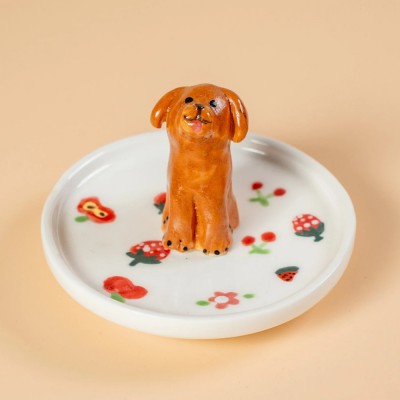 Custom Pet Dog Figurine Dish For Pet Love Christmas Gift