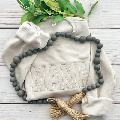 Custom Embroidered Mama Hoodie Sweatshirt With Kids Name For Mother's Day Gift Ideas