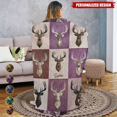 Deer Hunting-Personalized Hunting Blanket