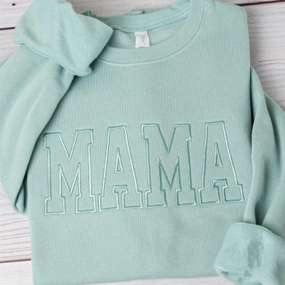 Custom Embroidered Mama Hoodie Sweatshirt With Kids Name For Mother's Day Gift Ideas