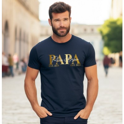 Custom Papa Sweatshirt Hoodie With Kids Name For Father's Day Gift