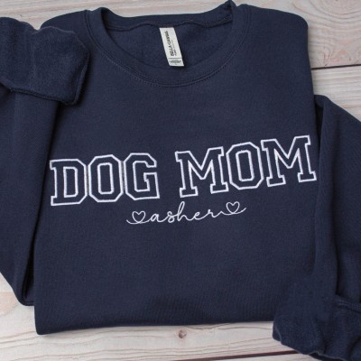 Custom Embroidered Mama Hoodie Sweatshirt With Kids Name For Mother's Day Gift Ideas