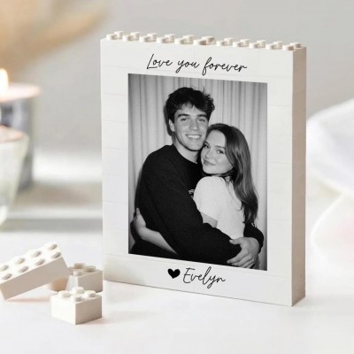 Custom Couple Brick Photo Block, Valentines Day Gift For Boyfriend Girlfriend, Couple Puzzle Gift, Gift For Husband, Anniversary Gift