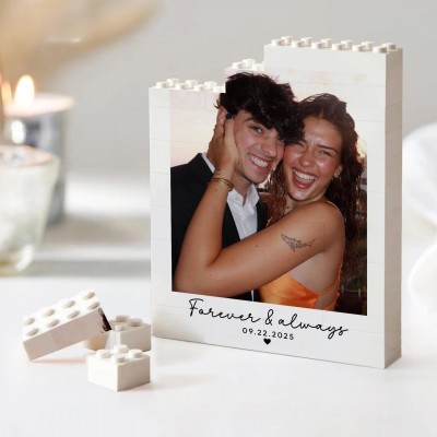 Custom Photo Building Block, Valentines Day Gift for Couple, Personalized Couple Photo Block, Dad Puzzle Gift, Gift For Husband