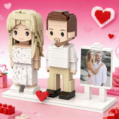 Custom Brick Figures from Your Photo, Personalized Couple Block Gift, Custom Brick Me Figures, Gift for Couples, Friends, Valentines