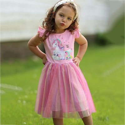 Back to School Rainbow Dress For Girls
