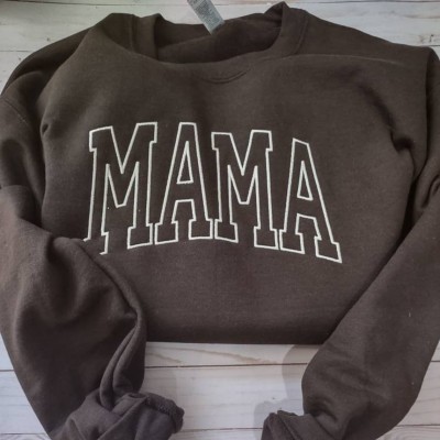 Custom Embroidered Mama Hoodie Sweatshirt With Kids Name For Mother's Day Gift Ideas