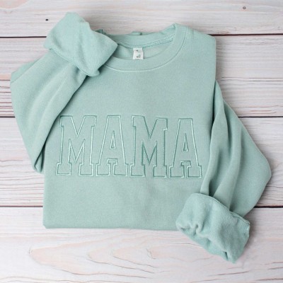 Custom Embroidered Mama Hoodie Sweatshirt With Kids Name For Mother's Day Gift Ideas
