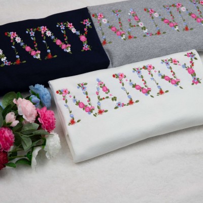 Custom Flower Nanny Embroidered Sweatshirt For Mother's Day Gift Ideas